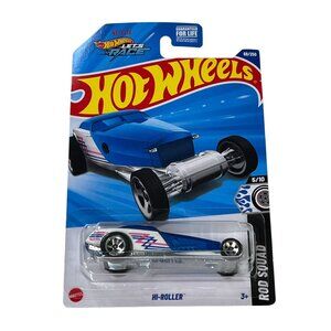 2025 Hot Wheels Hi Roller • Rod Squad 5/10 • Blue Diecast Car New